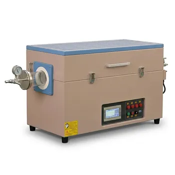 1200℃四温区可开启式管式炉，配备触摸屏控制、高纯度石英管及真空密封法兰