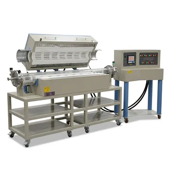 八温区1100℃高温开启式管式炉，配4英寸外径石英管与触摸屏控制面板