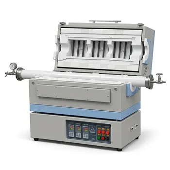 高温1500°C三温区开启式管式炉（配80mm刚玉管及真空法兰）