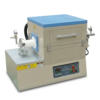 带真空法兰阀门和60mm氧化铝管的1700°C高温分体式管式炉