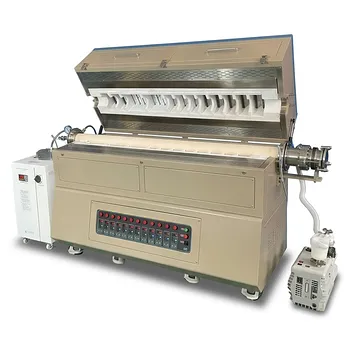 十二温区1700°C多温区分体式管式炉，配备100mm氧化铝处理管及独立温度梯度控制