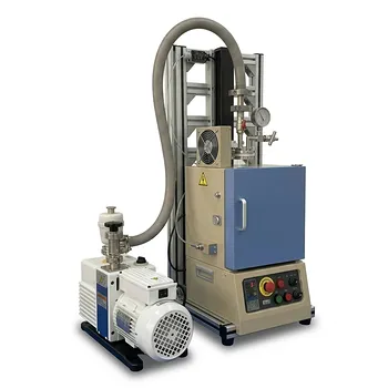 1200℃ 高温立式滑动炉，具备快速热处理与真空管式混合功能