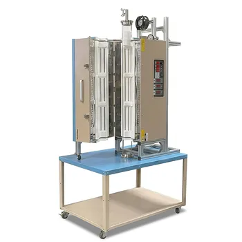 1200C 三温区分体式立式管式炉 4英寸石英管 不锈钢真空法兰