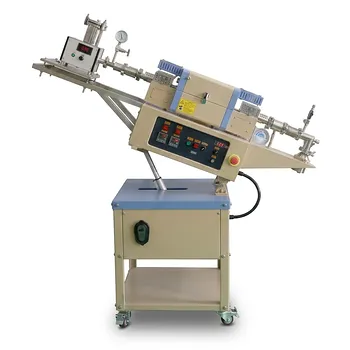1100°C 双温区自动进料收料旋转管式炉，适用于连续粉体处理