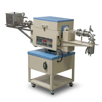 用于粉末加工、带自动送收料系统的双区旋转CVD炉