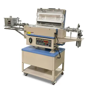 5英寸旋转管式炉，配备自动进料与收料系统，1200°C三温区CVD粉末处理