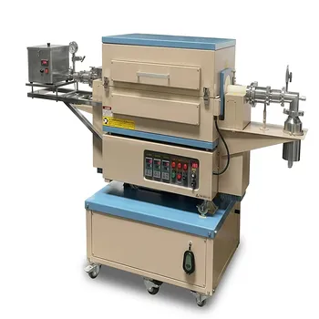 用于连续材料合成的1500℃三温区旋转管式炉（管径60mm，配备自动粉末送料与收料系统）