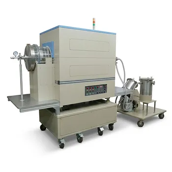 1100℃三温区旋转管式炉，带自动粉末进料系统，适用于大规模CVD涂层