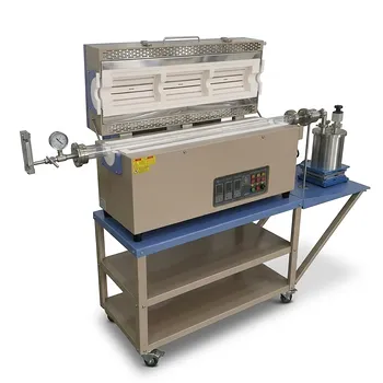 用于粉末 CVD 和材料合成的 5 英寸双温区旋转管式炉 1100C