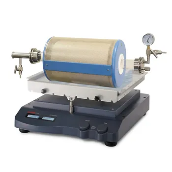 用于材料合成的带石英管和真空法兰高温摇摆管式炉