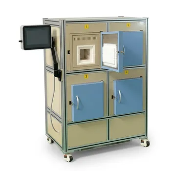 适用于高通量材料研究与节省空间热处理的高温四腔箱式炉