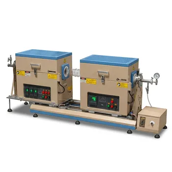 用于二维材料生长和TCVD合成的1200°C双温区滑动管式炉