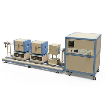 1200°C 双管滑动管式炉，配备双管及法兰，适用于 PECVD 工艺