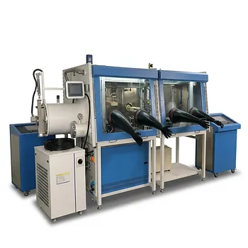 带搅拌功能与手套箱集成的自动10坩埚感应熔炼与铸造系统 2000C