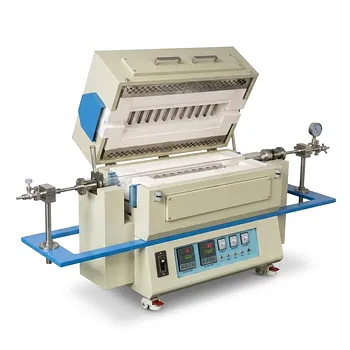 1500°C高温双温区旋转管式炉，采用碳化硅加热技术，助力先进材料合成