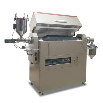 用于连续粉末热处理和受控气氛烧结的高温倾斜旋转管式炉