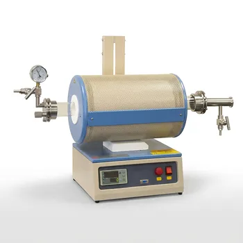 1100°C管式炉，配备真空法兰及可编程温度控制器，适用于材料科学与工业热处理