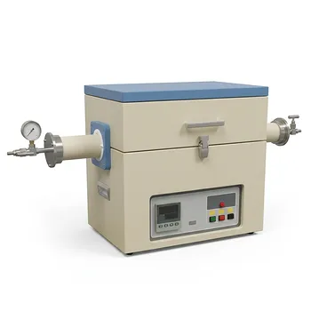 1250℃分体式管式炉，配备3英寸莫来石管与真空密封法兰，用于精密热处理